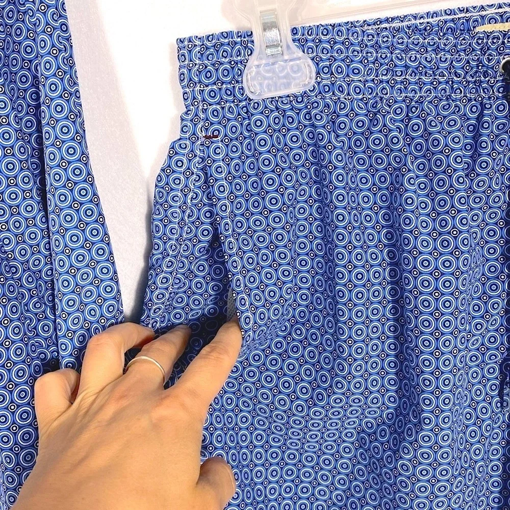 Luca RODA at The Beach (Italian Luxury Brand - Luca Roda) Blue patterned apparel